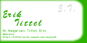 erik tittel business card